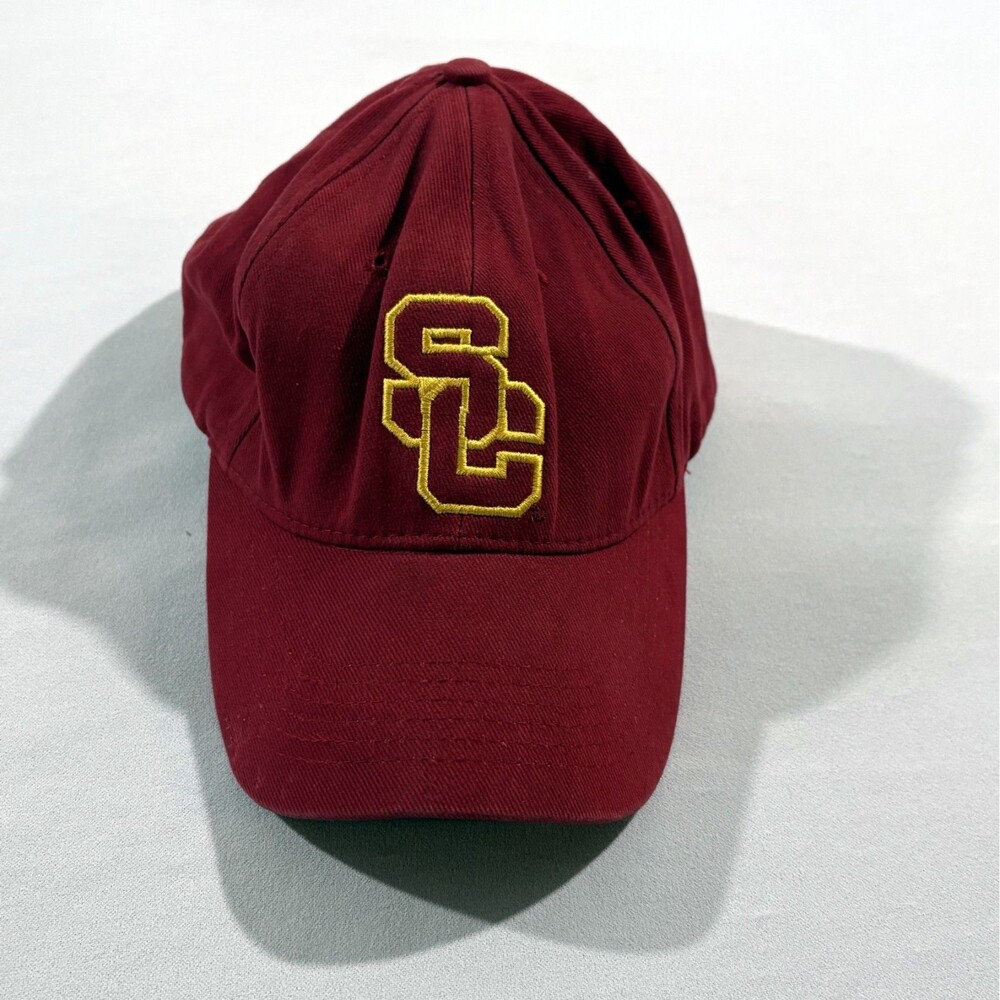 USC Team Trojans Hat Dad Cap Unisex Football Cardinal Gold Cotton Adjustable
